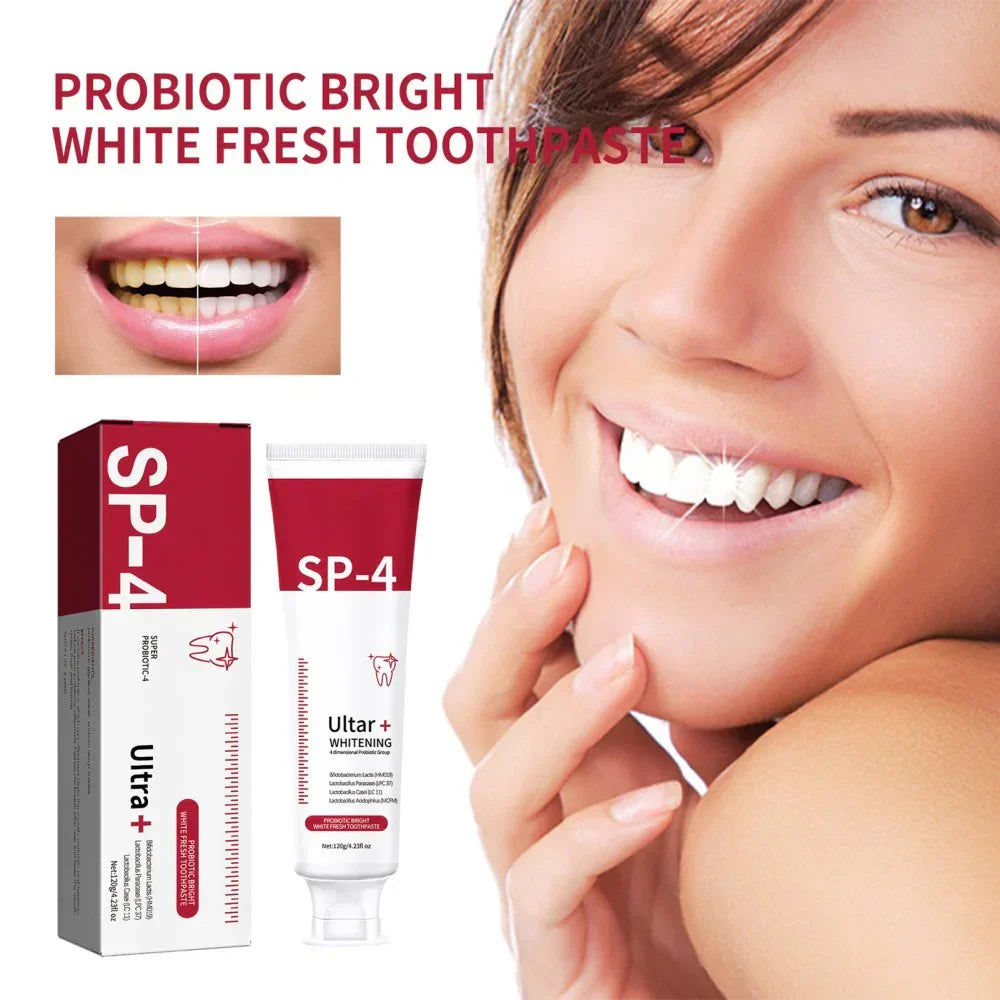 Yayashi SP4 Oral Care ProbioticToothpaste 120g – Shine , Remove Years of Coffee, Tea & Smoking Stains