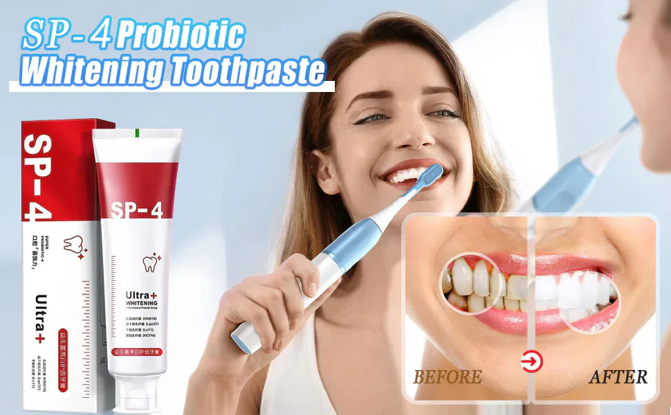 Yayashi SP4 Oral Care ProbioticToothpaste 120g – Shine , Remove Years of Coffee, Tea & Smoking Stains