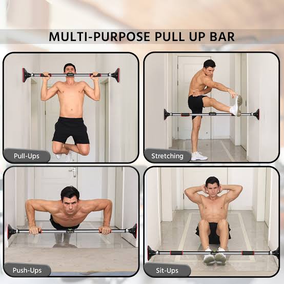 Adjustable No-Screw Pull-Up Bar (200KG Capacity)