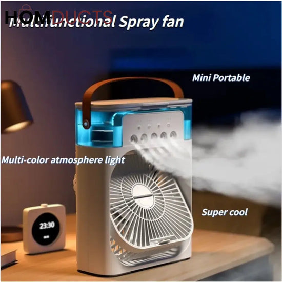Usb Electric Portable Air Conditioner Fan | Humidifier Function | Led Night Light Water Mist